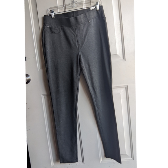 Seven7 Pull On leggings Ponte Heather Charcoal gray(not black - Picture 5 of 8